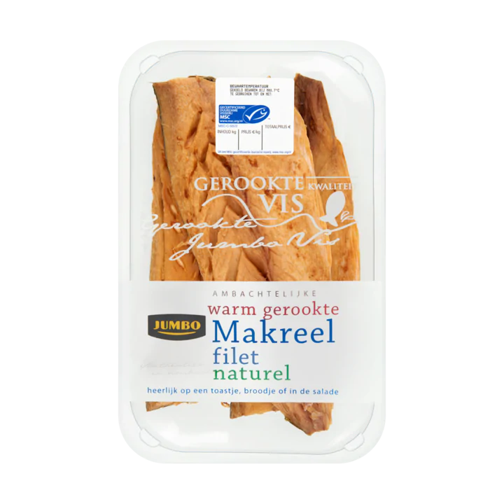 Huismerk Ambachtelijke Warm Gerookte Makreel Filet Naturel