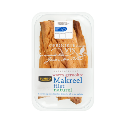 Huismerk Ambachtelijke Warm Gerookte Makreel Filet Naturel