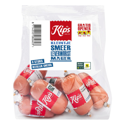 Kips Kleintje magere smeerleverworst 6st