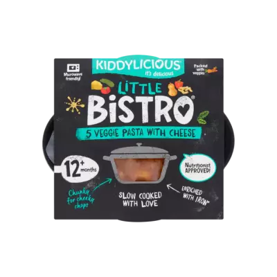 Kiddylicious Little Bistro Vegetarische Pasta met Kaas 12+ Maanden