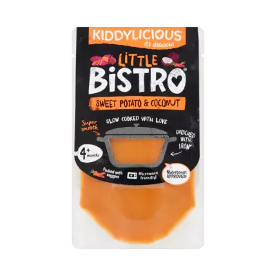 Kiddylicious Little Bistro Zoete Aardappel & Kokosnoot 4+ Maanden