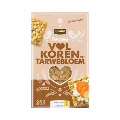 Huismerk Crackers Volkoren met Tarwebloem 18 Stuks