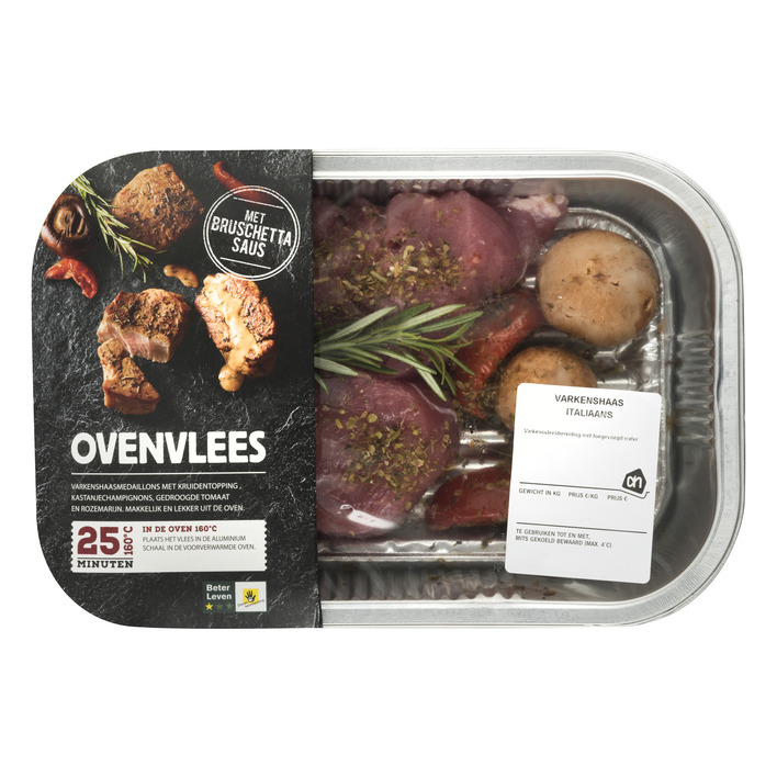 Huismerk Ovenschaal varkensmedaillons Italiaans