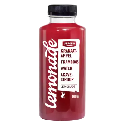 Huismerk Lemonade Granaatappel, Framboos, Water, Agavesiroop