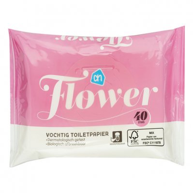 Huismerk Vochtig toiletpapier bloemen