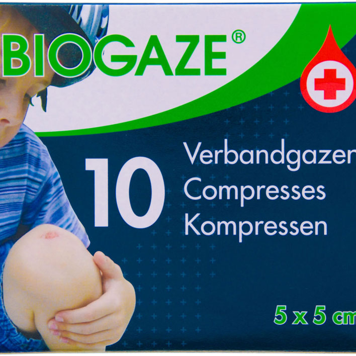 Biogaze Verbandgazen 5cm