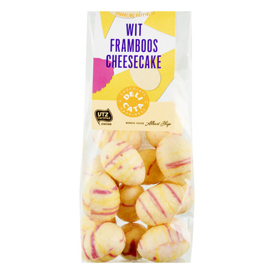 Huismerk Paaseitjes wit framboos cheesecake