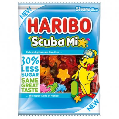 Haribo Scuba mix 30% minder suiker