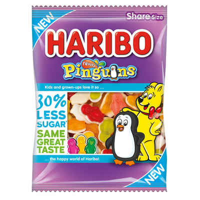 Haribo Fruity pinguins 30% minder suiker