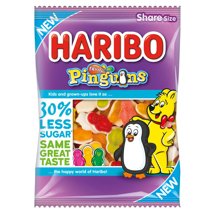 Haribo Fruity pinguins 30% minder suiker