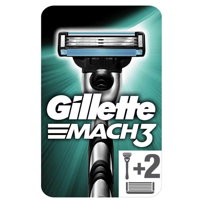 Gillette Mach3 scheersysteem + 2 navulmesjes