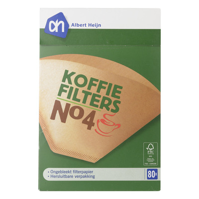Budget Huismerk Koffiefilters natuur nr. 4