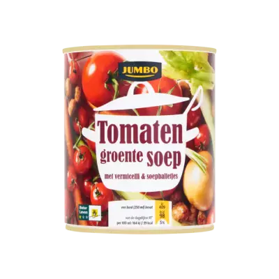 Huismerk Tomaten Groentesoep met Vermicelli & Soepballetjes