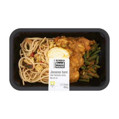 Huismerk Foodmarkt Javaanse Bami met Haricots Verts, Kip en Ei
