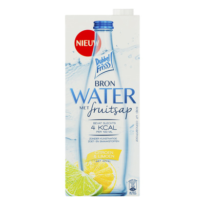 DubbelFrisss Bronwater met citroen & limoen