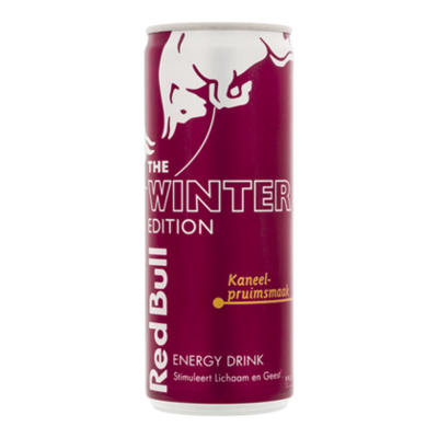 Redbull Energy drink winter kaneel pruim