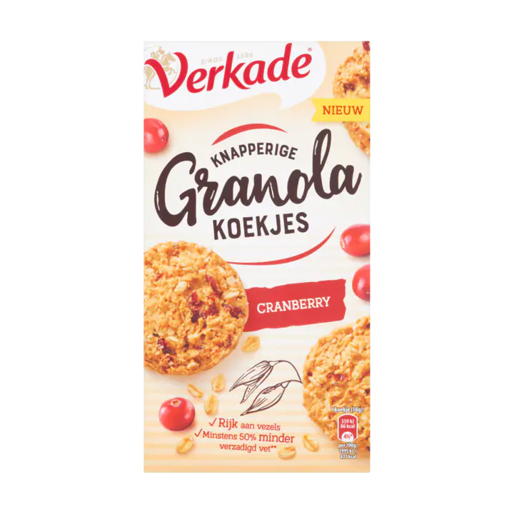 Verkade Knapperige Granola Koekjes Cranberry