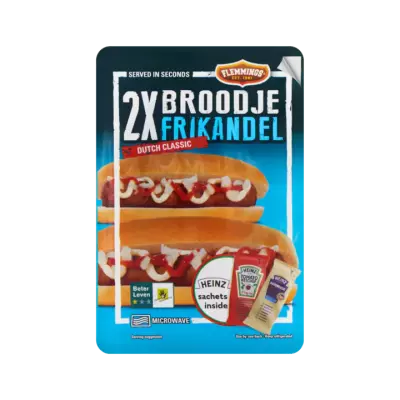 Flemmings 2 Broodje Frikandel Dutch Classic