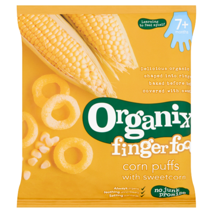 Organix Goodies 7+ Fingerfoods Puffs Sweetcorn Bio
