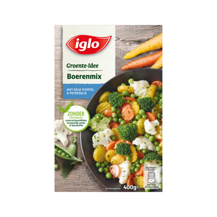 Iglo Groente-Idee Boerenmix met Gele Wortel & Peterselie