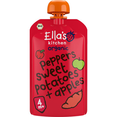 Ella's Kitchen 4+ Red peppers, sweet patatoes apples