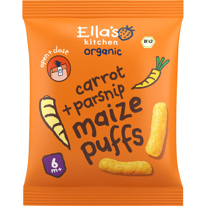 Ella's Kitchen Maize puffs carrot parsnip 6+