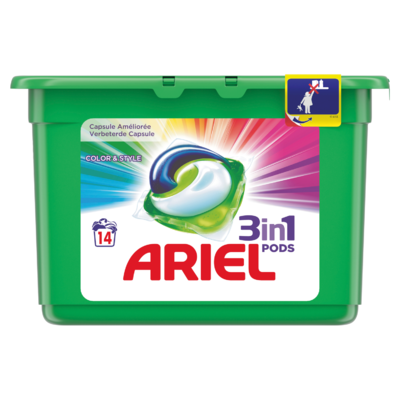 Ariel 3in1 pods kleur&stijl wasmiddel capsules