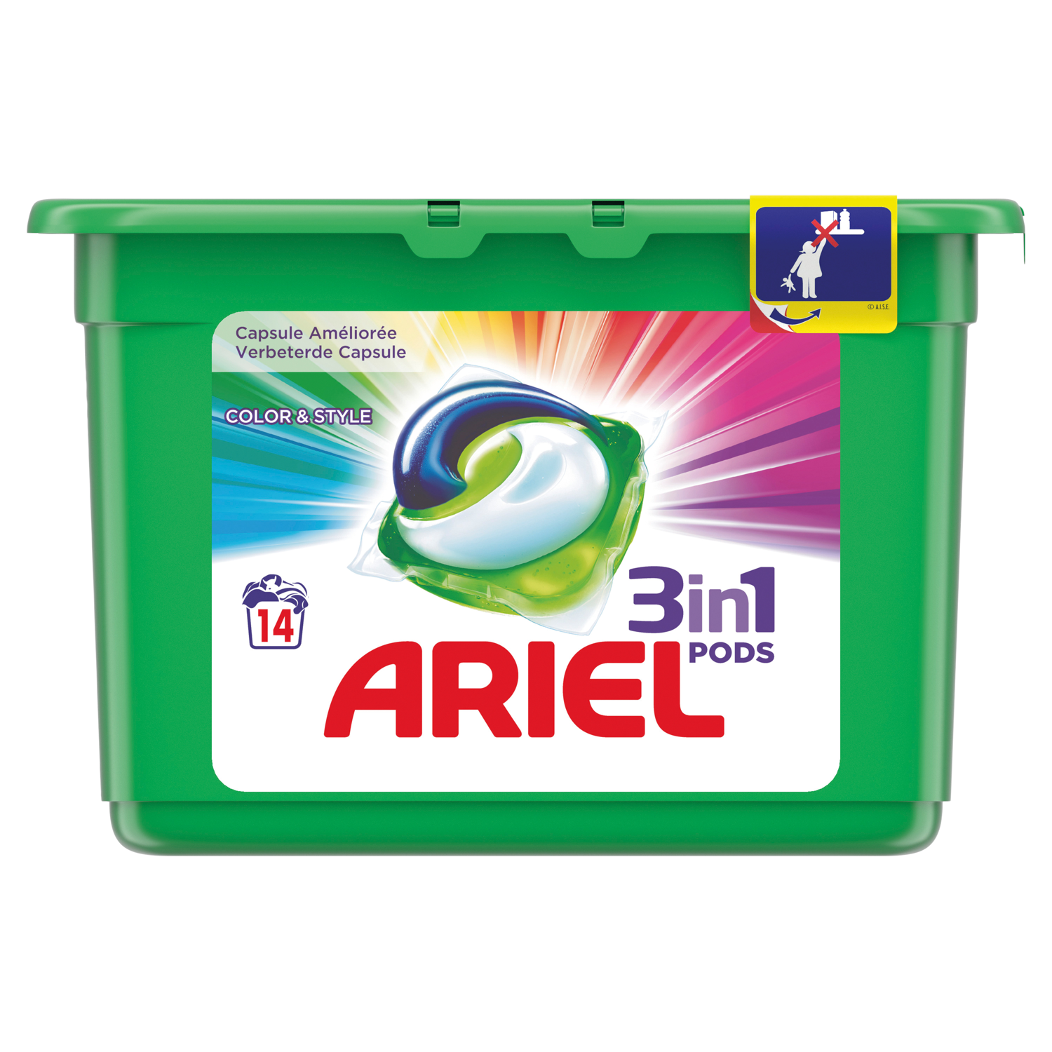 Ariel 3in1 pods kleur&stijl wasmiddel capsules