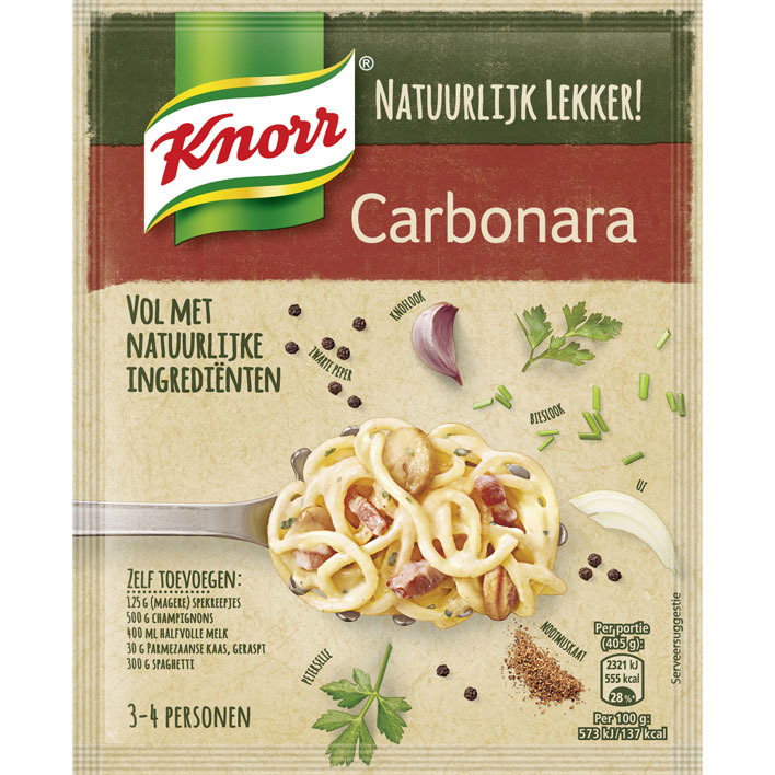 Knorr Natuurlijk spaghetti carbonara