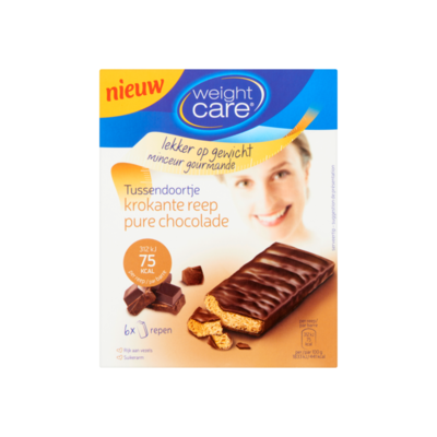 Weight Care Tussendoortje Krokante Reep Pure Chocolade