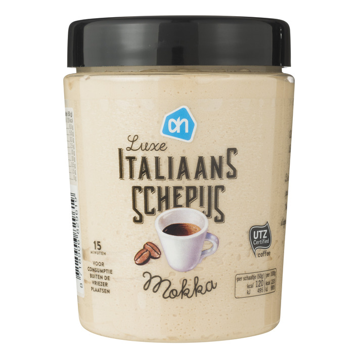 Huismerk Italiaans schepijs mokka