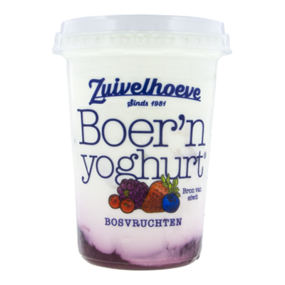 Zuivelhoeve Boer'n yoghurt bosvruchten