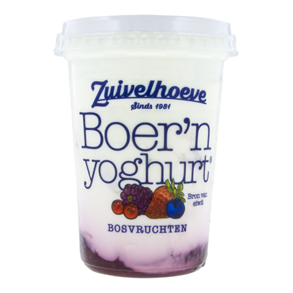 Zuivelhoeve Boer'n yoghurt bosvruchten