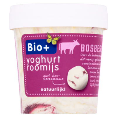 Bio+ Roomijs yoghurt bosbessen