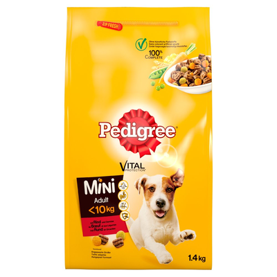Pedigree Hondenvoer Droog Vital Protection Mini Rund & Groenten Adult 1,4 kg