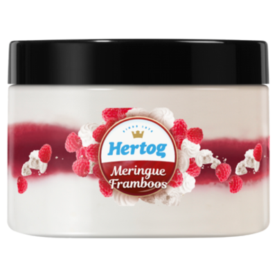 Hertog IJs Single meringue framboos