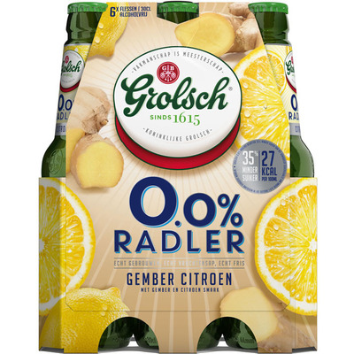 Grolsch Radler 0% gember-citroen