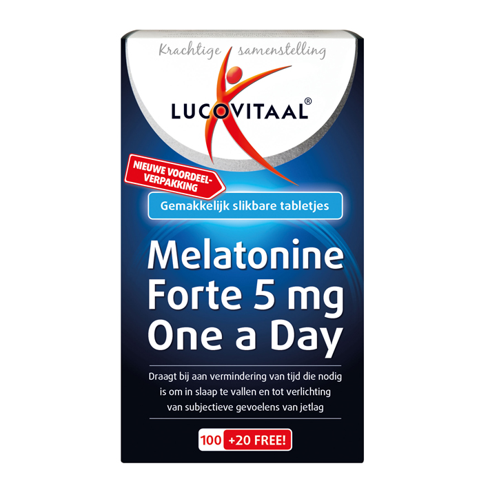 Lucovitaal Melatonine forte 5mg one a day tabletten
