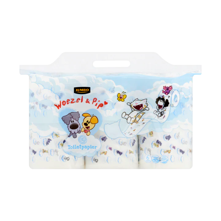 Huismerk Toiletpapier Woezel & Pip 6 Rollen