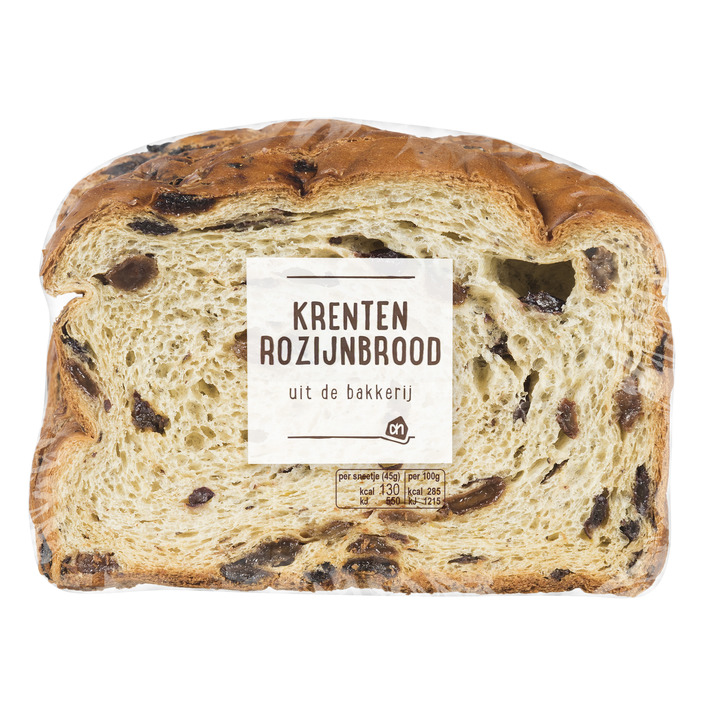 Huismerk Krenten- en rozijnenbrood half
