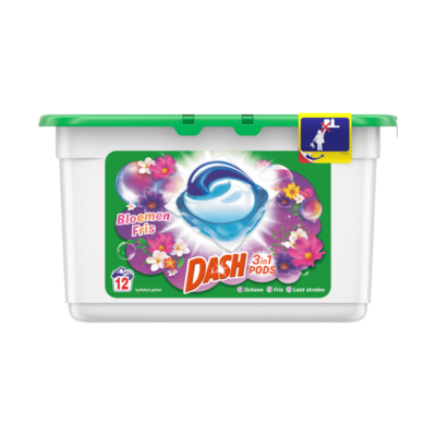 Dash 3 in 1 Pods 12x Met Frisse Kleur Bloemen
