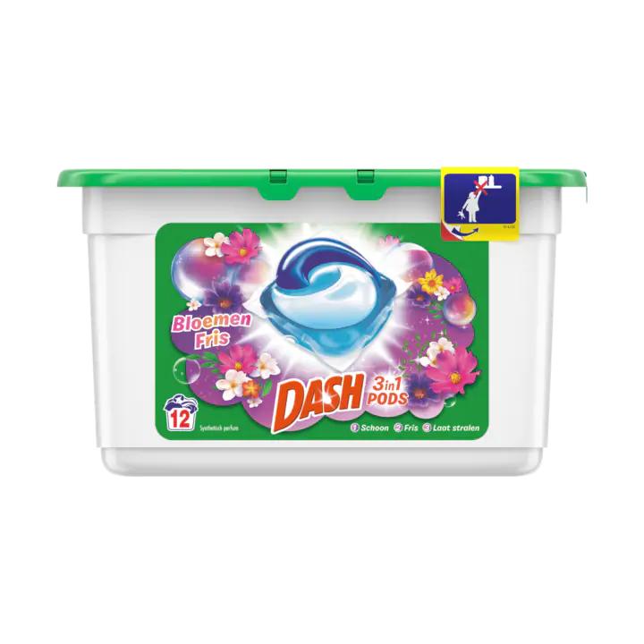 Dash 3 in 1 Pods 12x Met Frisse Kleur Bloemen