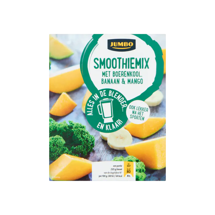 Huismerk Smoothiemix met Boerenkool, Banaan & Mango