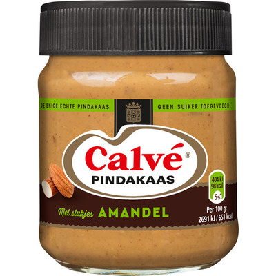 Calvé Pindakaas stukjes amandel