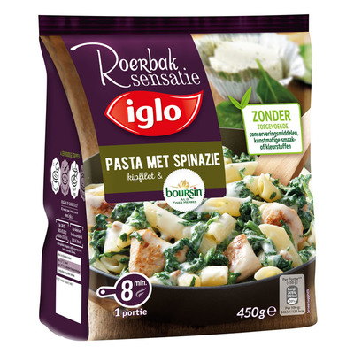 Iglo Roerbaksensatie pasta kipfilet boursin
