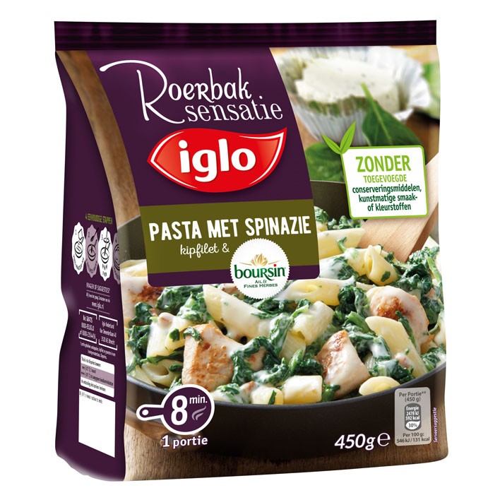Iglo Roerbaksensatie pasta kipfilet boursin