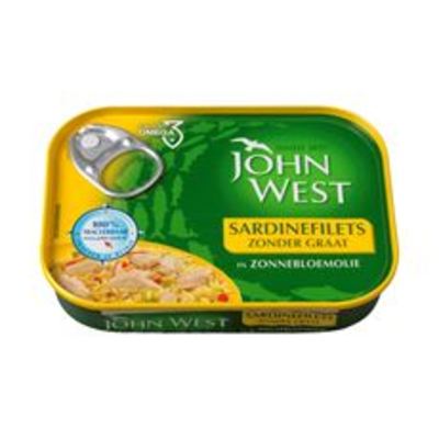 John West Sardinefilets in Zonnebloemolie 95 g