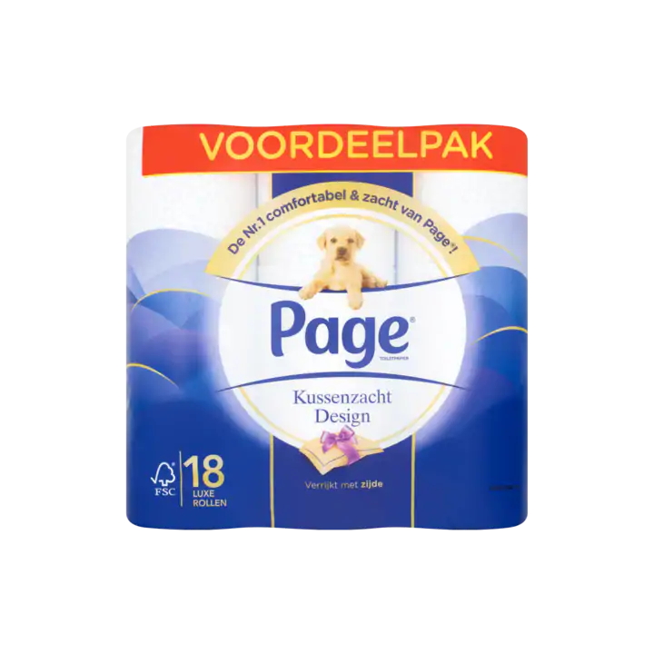 Page Toiletpapier Kussenzacht Design Voordeelpak 18 Luxe Rollen