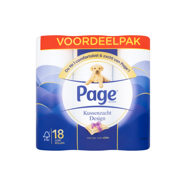 Page Toiletpapier Kussenzacht Design Voordeelpak 18 Luxe Rollen