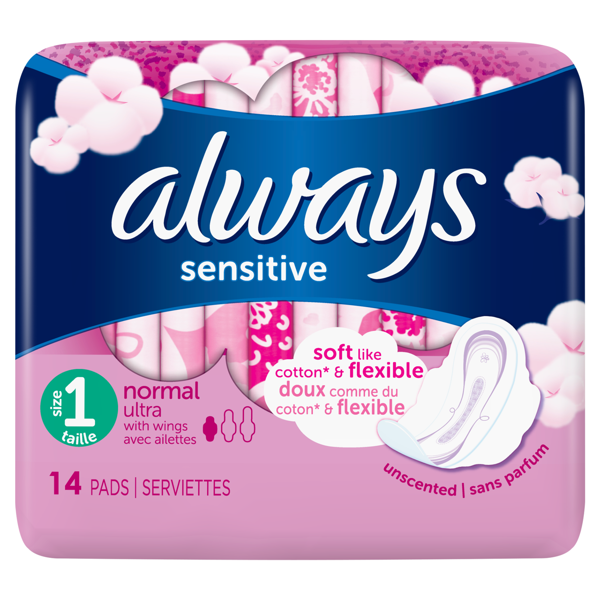 Always Ultra Sensitive Normal (Maat 1) Maandverband Vleugels 14 Stuks